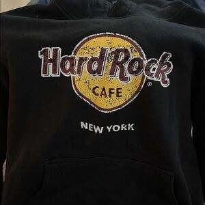 Hard Rock Cafe Black and Yellow Hoodie, adult size M
